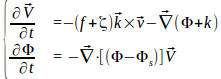 Equations du modèle barotrope