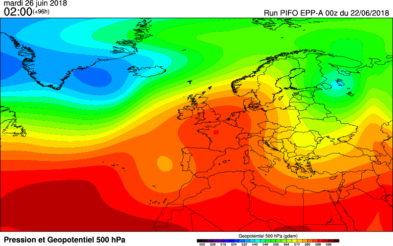 Modèle barotrope en grille A filtré toutes les 6h